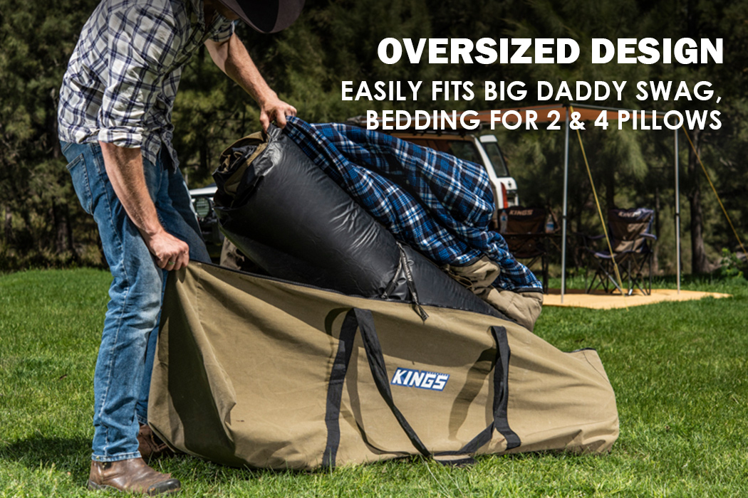 Kings Canvas Swag Bag Carrier Camping Outdoor Picnic Storage